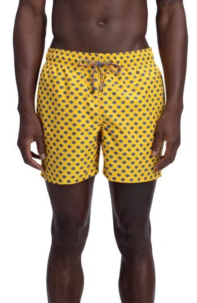 BUGATCHI BUGATCHI SEASHELL PRINT SWIM TRUNKS