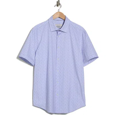 Bugatchi Short Sleeve Button-up Shirt In Blue