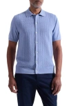 Bugatchi Short Sleeve Cardigan In Blue
