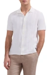 Bugatchi Short Sleeve Cardigan In White