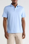 Bugatchi Short Sleeve Knit Polo In Blue