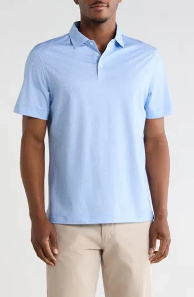Bugatchi Short Sleeve Knit Polo In Blue