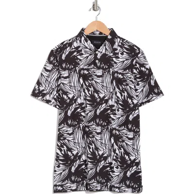 Bugatchi Short Sleeve Polo In Black
