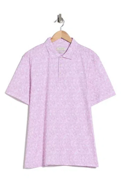 Bugatchi Short Sleeve Polo In Purple