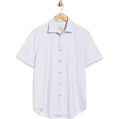 Bugatchi Short Sleeve Woven Shirt In Blue