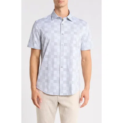 Bugatchi Short Sleeve Woven Shirt In Blue