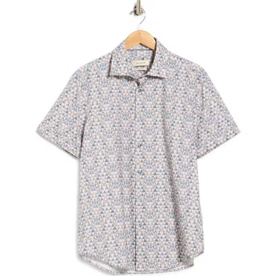 Bugatchi Short Sleeve Woven Shirt In Gray