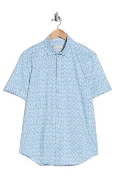 Bugatchi Short Sleeve Woven Shirt In Green