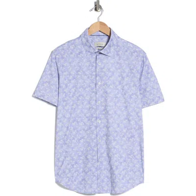 Bugatchi Short Sleeve Woven Shirt In Blue