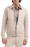 Bugatchi Soft Touch Blouson Knit Jacket In Neutral