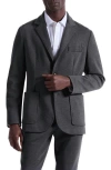 Bugatchi Soft Touch Heathered Grey Knit Blazer In Gray