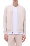 Bugatchi Soft Touch Knit Bomber Jacket In Brown