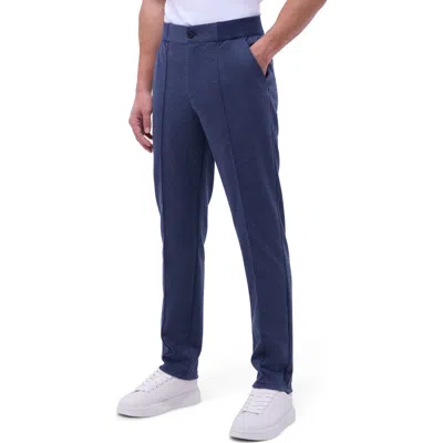 Bugatchi Soft Touch Knit Pintuck Pants In Navy