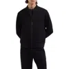 Bugatchi Soft Touch Knit Reversible Bomber Jacket In Black