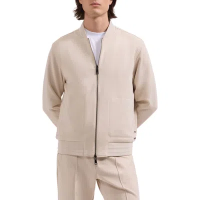 BUGATCHI BUGATCHI SOFT TOUCH KNIT REVERSIBLE BOMBER JACKET