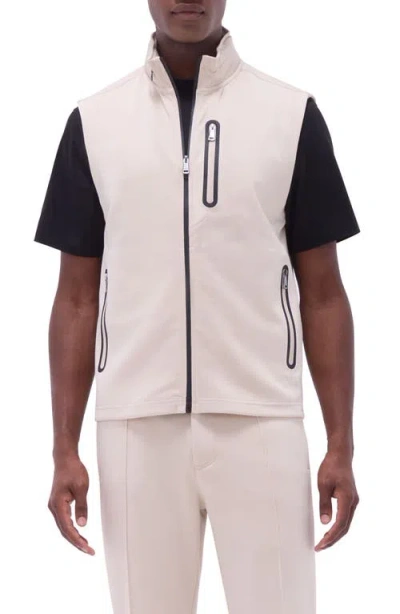 Bugatchi Soft Touch Knit Vest In Almond