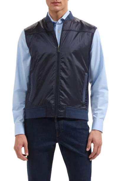 Bugatchi Soft Touch Knit Vest In Blue