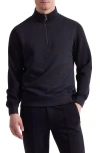 Bugatchi Soft Touch Quarter Zip In Black