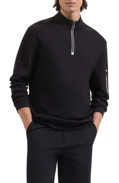 Bugatchi Soft Touch Quarter Zip In Black