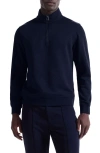 Bugatchi Soft Touch Quarter Zip In Blue