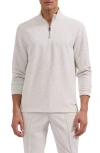 Bugatchi Soft Touch Quarter Zip Pullover In Gray