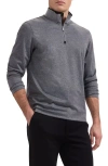 Bugatchi Soft Touch Quarter Zip Pullover In Gray