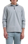 Bugatchi Soft Touch Quarter Zip Pullover In Gray