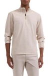 Bugatchi Soft Touch Quarter Zip Pullover In Neutral