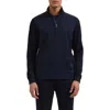 Bugatchi Quarter Zip Performance Pullover In Blue