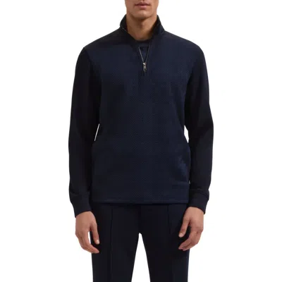 BUGATCHI BUGATCHI SOFT TOUCH QUARTER ZIP SWEATSHIRT
