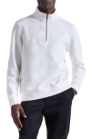 Bugatchi Soft Touch Quarter Zip In White