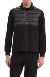 Bugatchi Soft Touch Quilted Quarter Zip Pullover In Black
