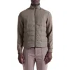 Bugatchi Soft Touch Quilted Zip-up Bomber Jacket In Brown