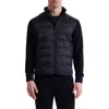 Bugatchi Soft Touch Quilted Zip-up Bomber Jacket In Black
