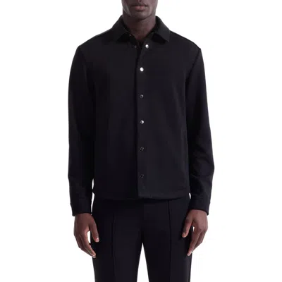 Bugatchi Soft Touch Snap-up Shirt In Black