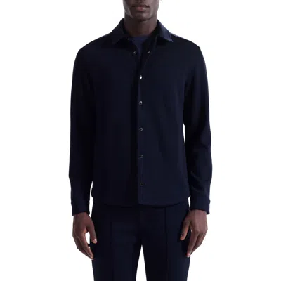Bugatchi Soft Touch Snap-up Shirt In Blue