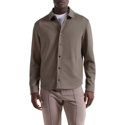 Bugatchi Soft Touch Snap-up Shirt In Brown