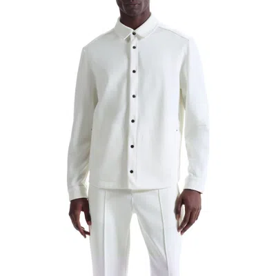 Bugatchi Soft Touch Snap-up Shirt In Gray