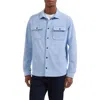 Bugatchi Soft Touch Snap-up Shirt In Blue