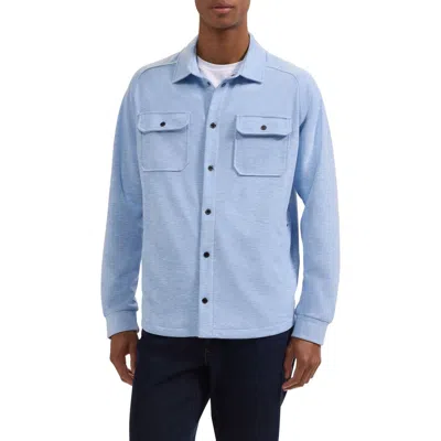 Bugatchi Soft Touch Snap-up Shirt In Blue