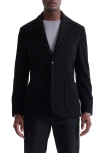 Bugatchi Soft Touch Solid Knit Blazer In Black