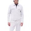 Bugatchi Soft Touch Zip Knit Shirt Jacket In Chalk