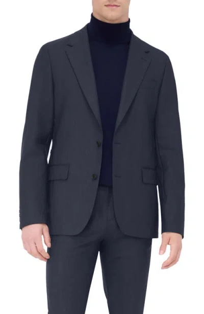 Bugatchi Solid Stretch Wool Travel Blazer In Cobalt