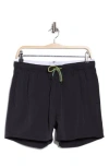 Bugatchi Solid Swim Trunks In Caviar