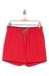 Bugatchi Solid Swim Trunks In Pimento