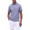 Bugatchi Speckled Bird's Eye Cotton Polo In Navy