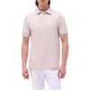 Bugatchi Speckled Bird's Eye Cotton Polo In Sand