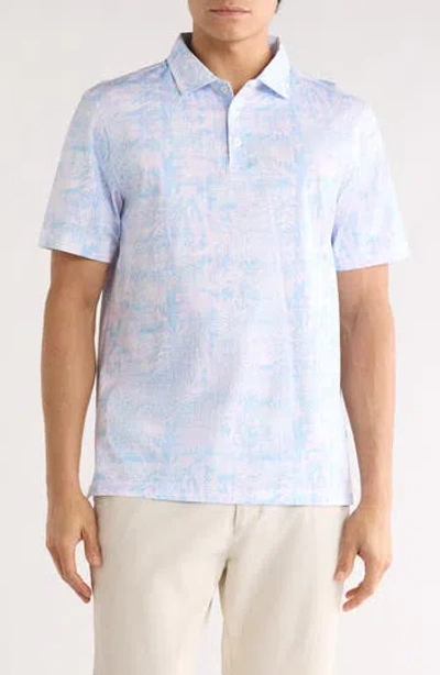 Bugatchi Ss Polo Victor Ooohcotton® Floral Polo In Blue