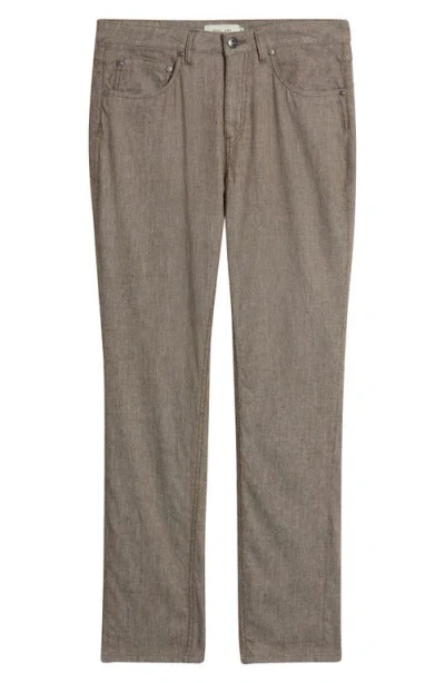 Bugatchi Straight Leg Five Pocket Pants In Brown