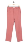 Bugatchi Stretch Cotton & Linen Pants In Dusty Pink